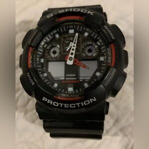 Casio G-shock Ga-100-1a4er Mens Combination Watch GSHOCK GA1001A4ER